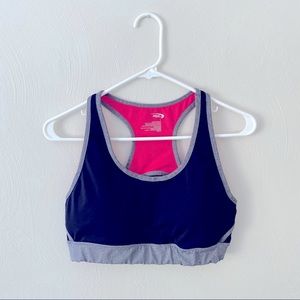 MTA Sport Sports Bra in Size Large with removable pads; Black, Gray and Pink